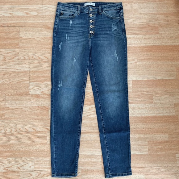 KanCan 5 Button Fly High Waisted Distressed Skinny Stretch Jeans 11 / 29 - Picture 1 of 6